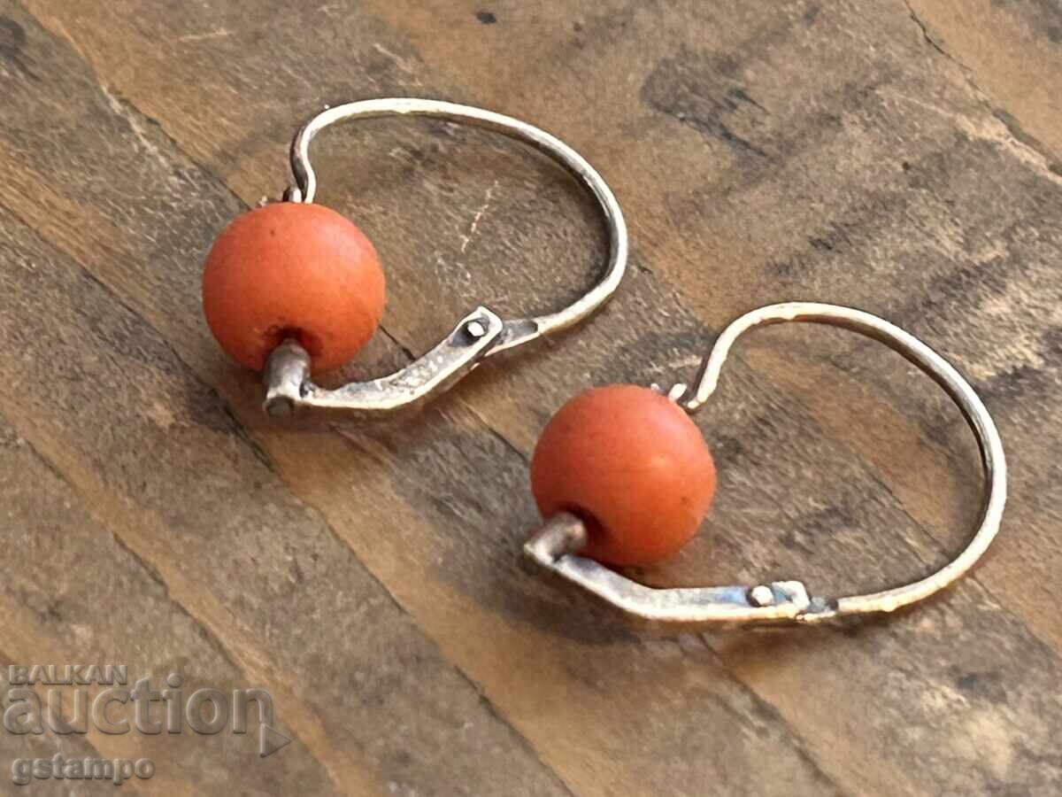Gold Earrings with Coral 14 Karat 585 - 5