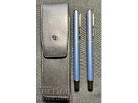 PARKER SET GOLD NIB BALLPOINT PEN AND FOUNTAIN PEN