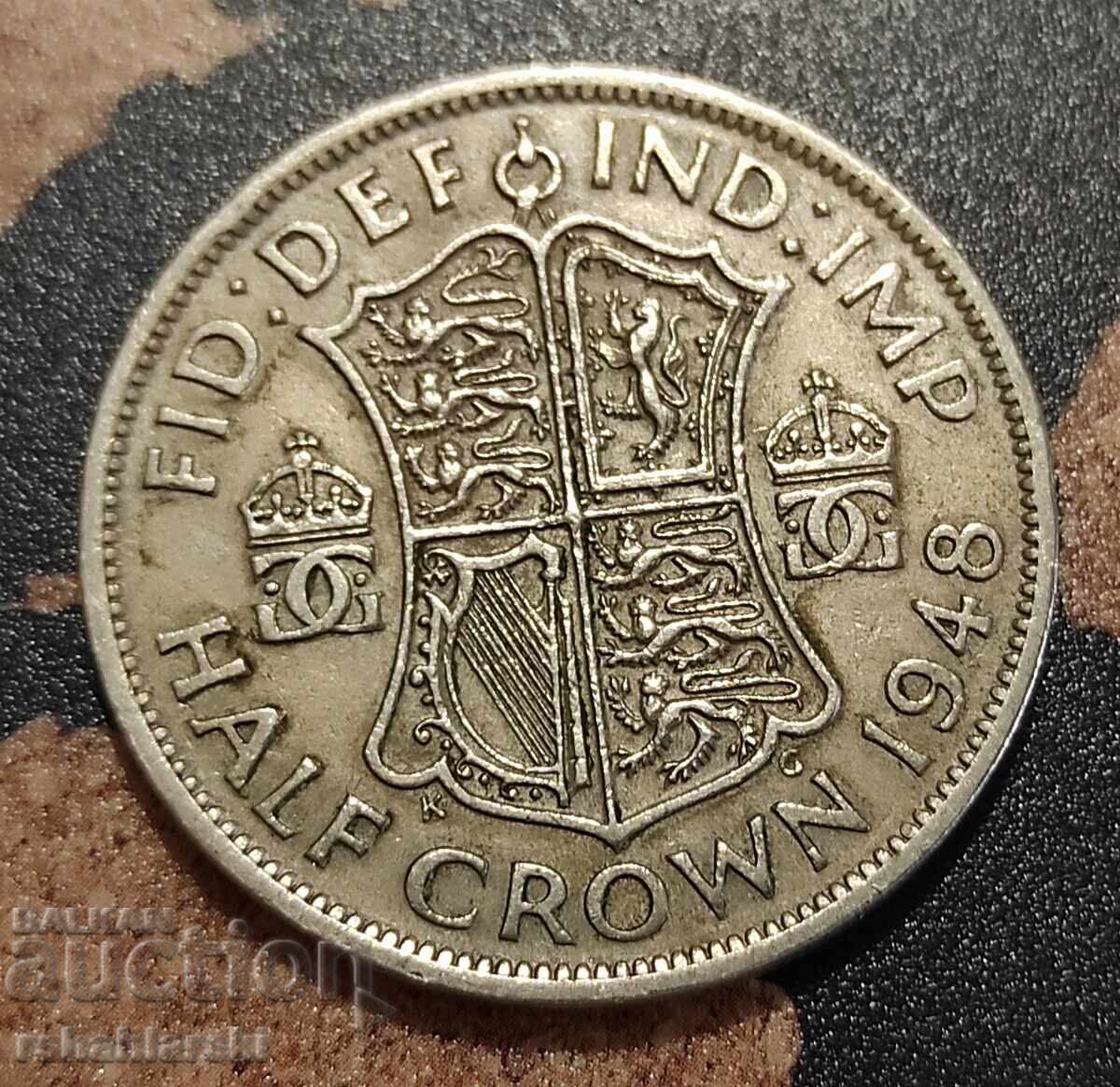 Монета Великобритания ½ крона , 1948 Монета Великобритания ½ крона , 1948