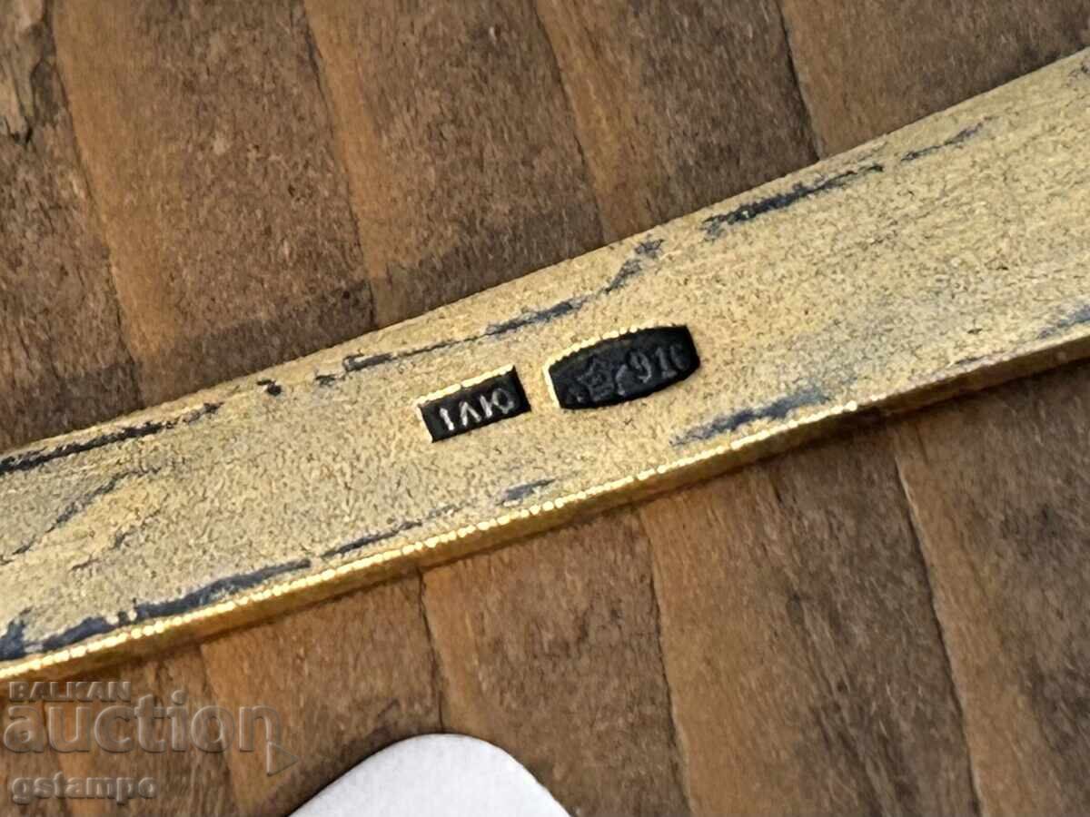 Παράδοση 2 Ρωσικά ασημένια κουταλάκια, καθαρότητα 916 / Επιχρυσωμένα με σμάλτο Παράδοση 2 Ρωσικά ασημένια κουταλάκια, καθαρότητα 916 / Επιχρυσωμένα με σμάλτο