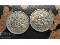 Monede Marea Britanie - 2 buc. [1955-1958]