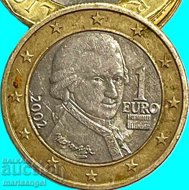 Αυστρία 1 ευρώ 2002 Μότσαρτ - 7