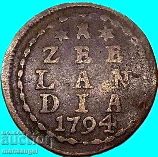 Licitație 1 Cent 1794 Olanda 1 Duit Zeeland Licitație 1 Cent 1794 Olanda 1 Duit Zeeland