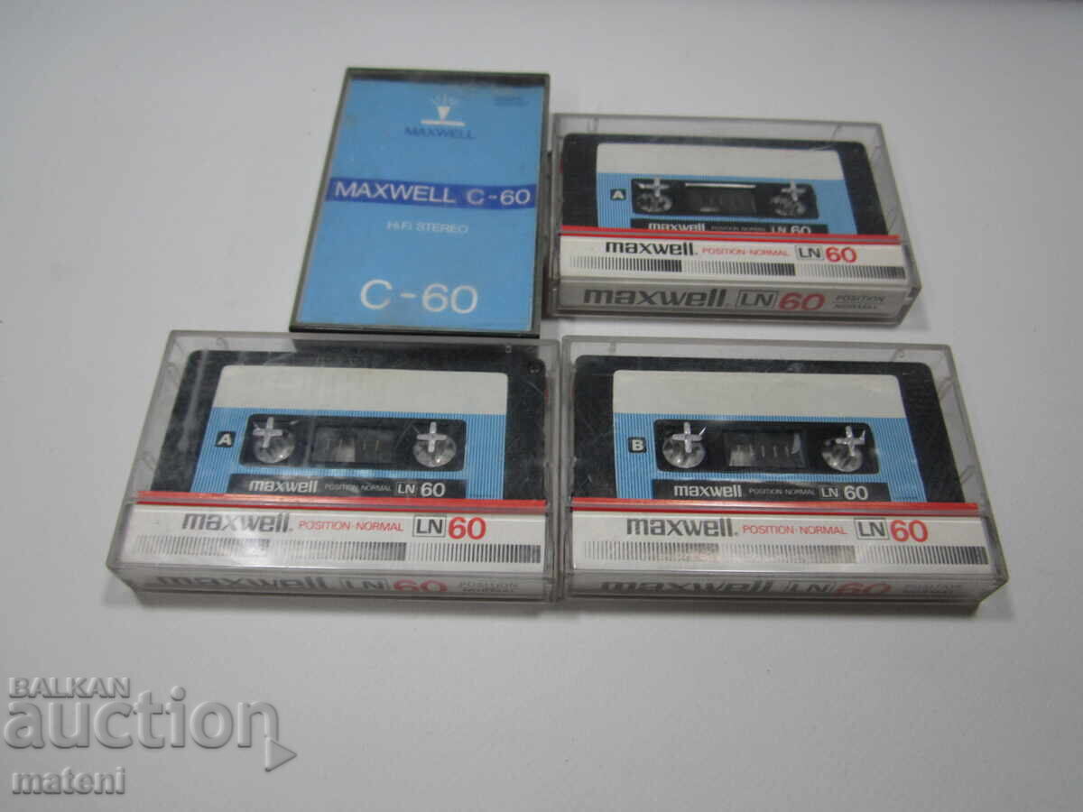 MAXWELL AUDIO CASSETTES 4 PCS with price € 3.00 | 5.87 BGN MAXWELL AUDIO CASSETTES 4 PCS with price € 3.00 | 5.87 BGN