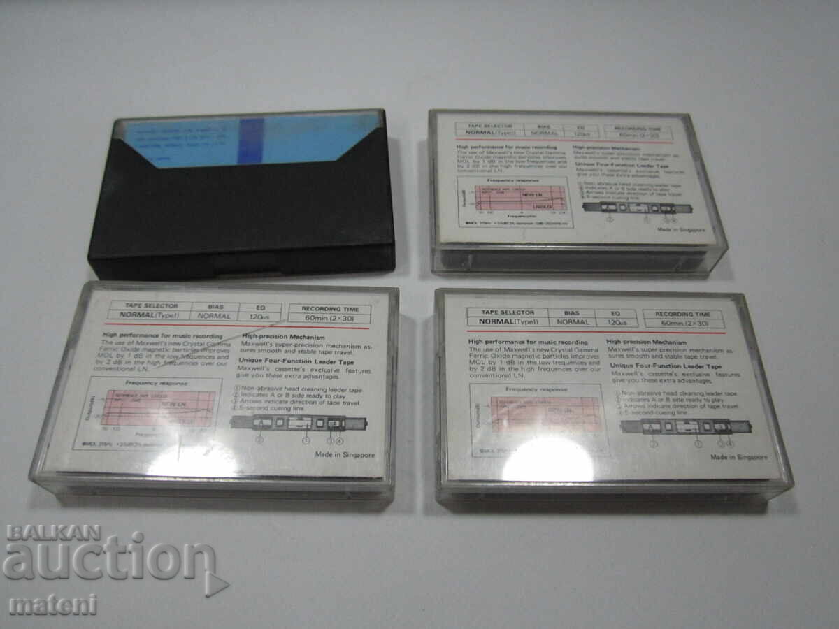 Auction MAXWELL AUDIO CASSETTES 4 PCS Auction MAXWELL AUDIO CASSETTES 4 PCS