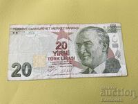 Turkey 20 Lira 2009