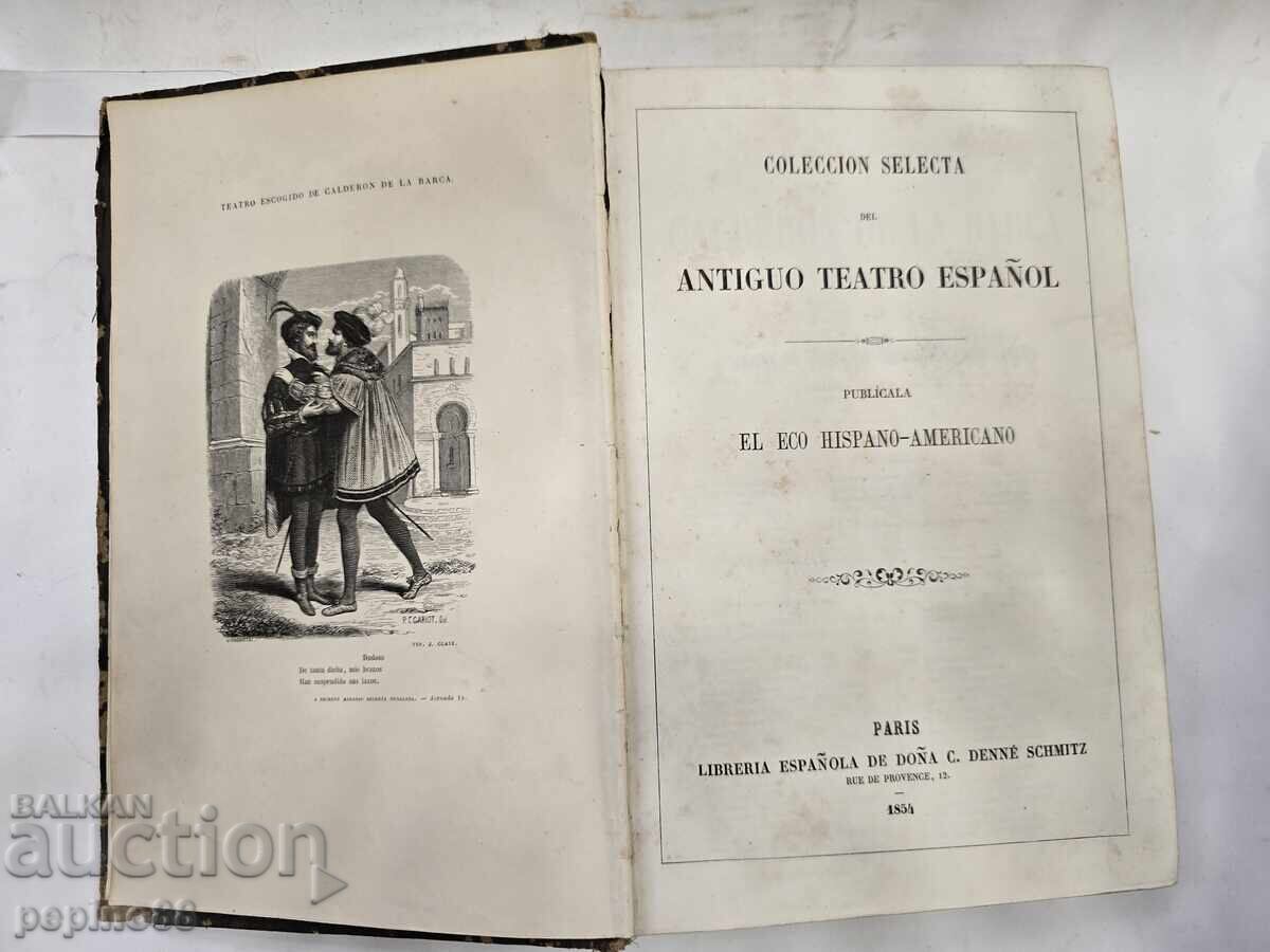 Antique book 1854 Coleccion Selecta del Antiguo Teatro