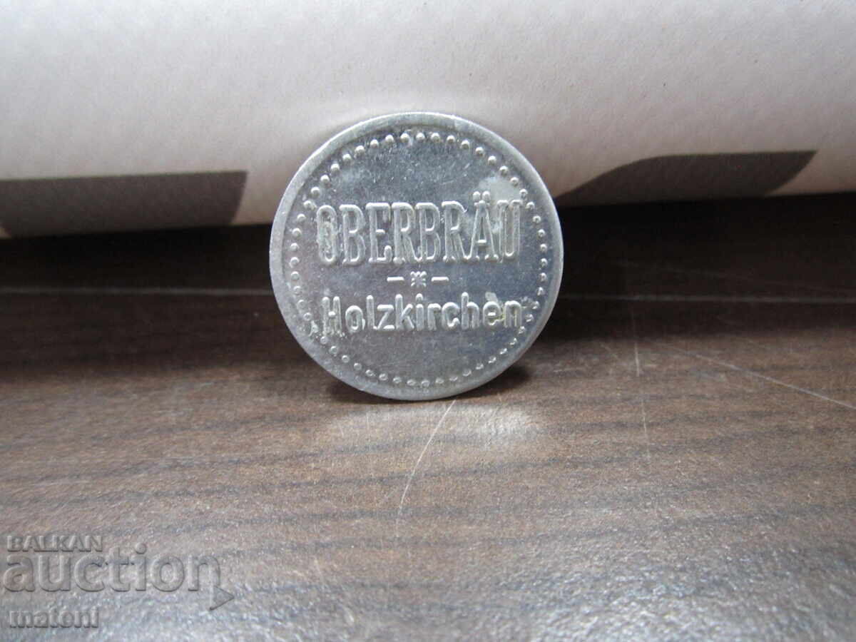 СТАР НЕМСКИ ЖЕТОН ЗА 1 ЛИТЪР БИРА с цена € 3.00 | 5.87 лв.