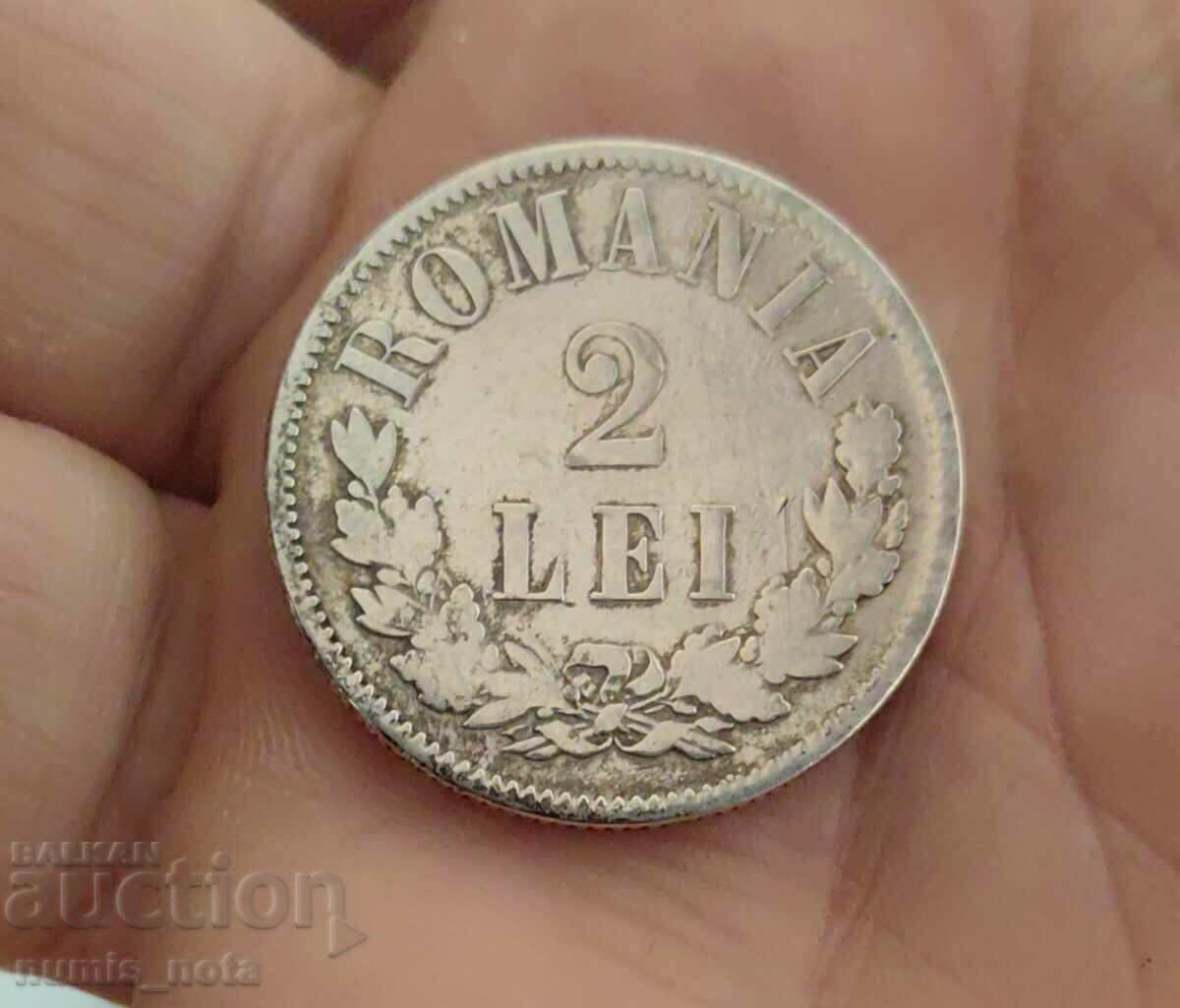 2 леи 1873 година Румъния с цена € 50.00 | 97.79 лв.