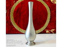 Pewter vase for a single rose, candlestick