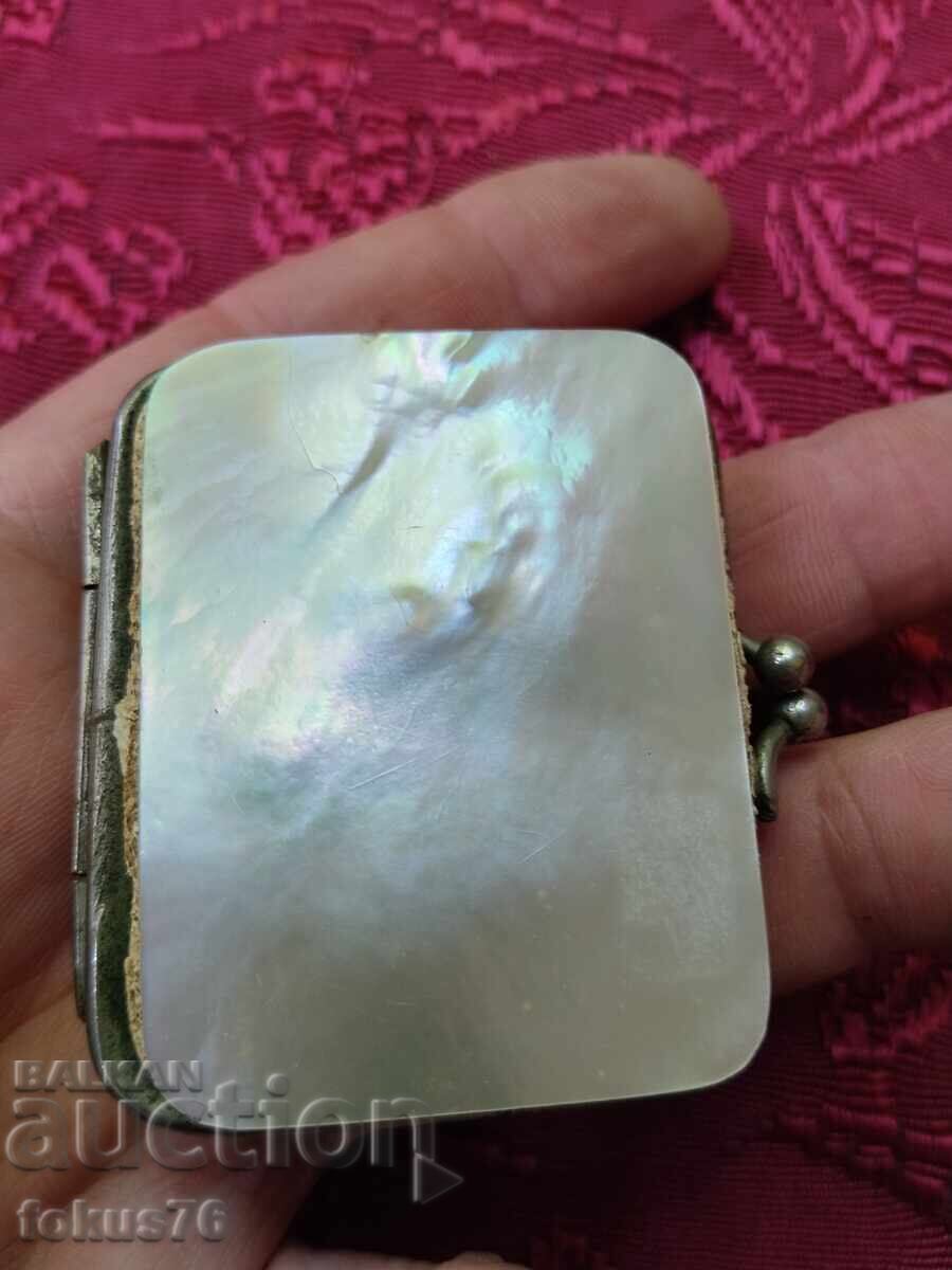 Collectible miniature purse box sedef 19th c - 6