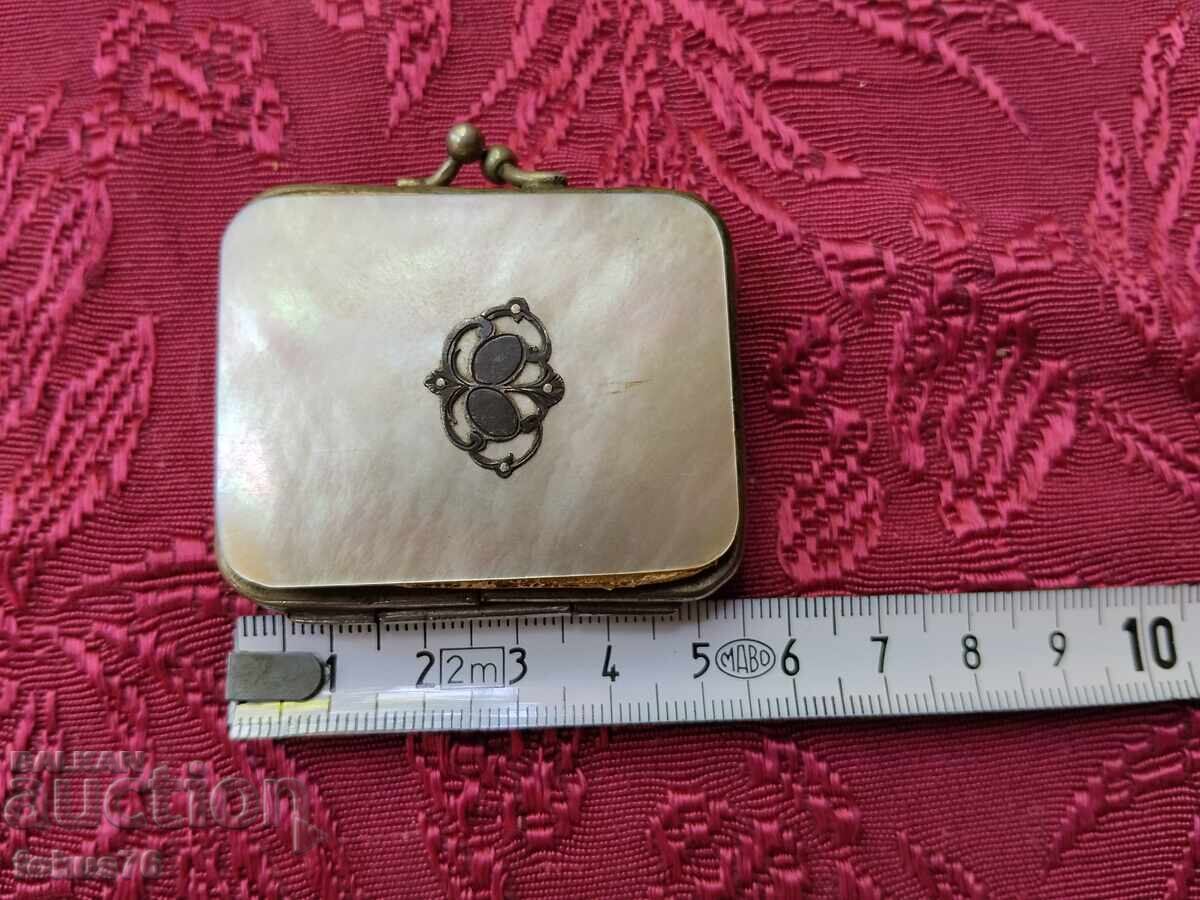 Collectible miniature purse box sedef 19th c - 7
