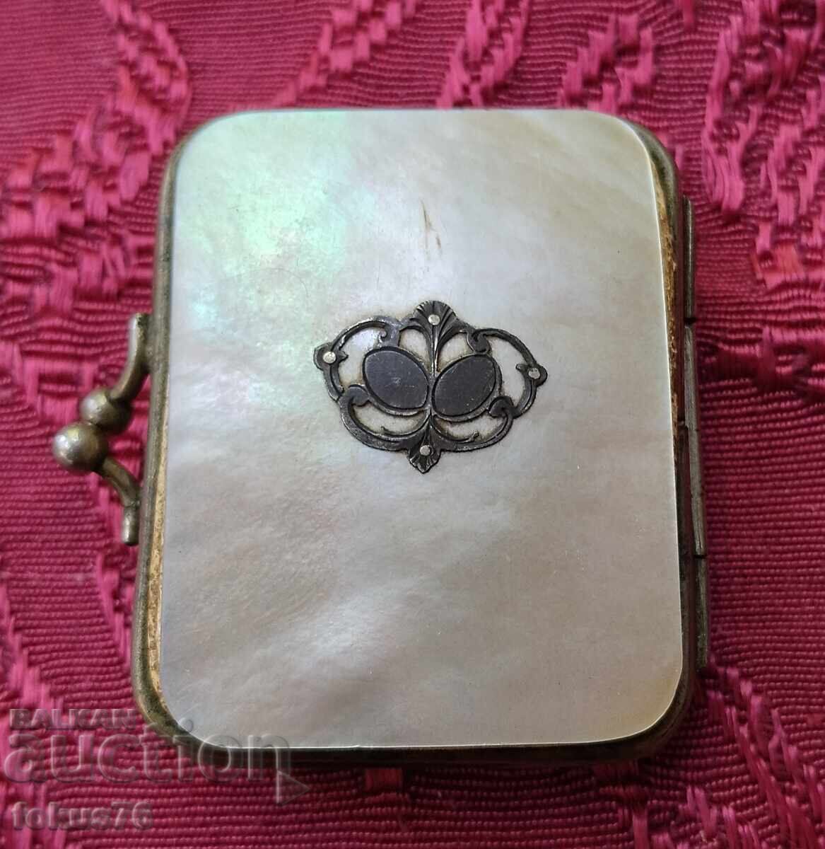 Collectible miniature purse box sedef 19th c