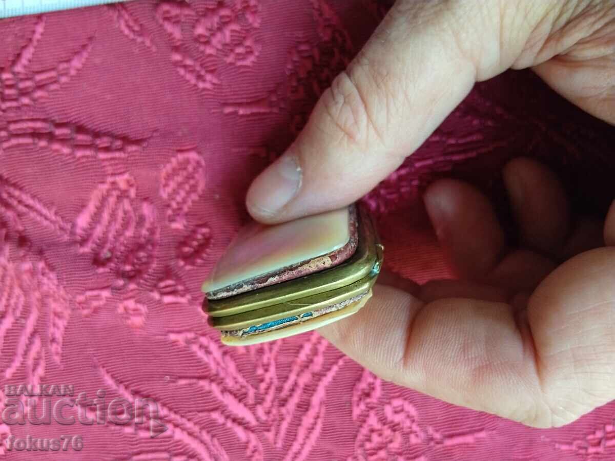 Collectible miniature purse box sedef 19th c - 6