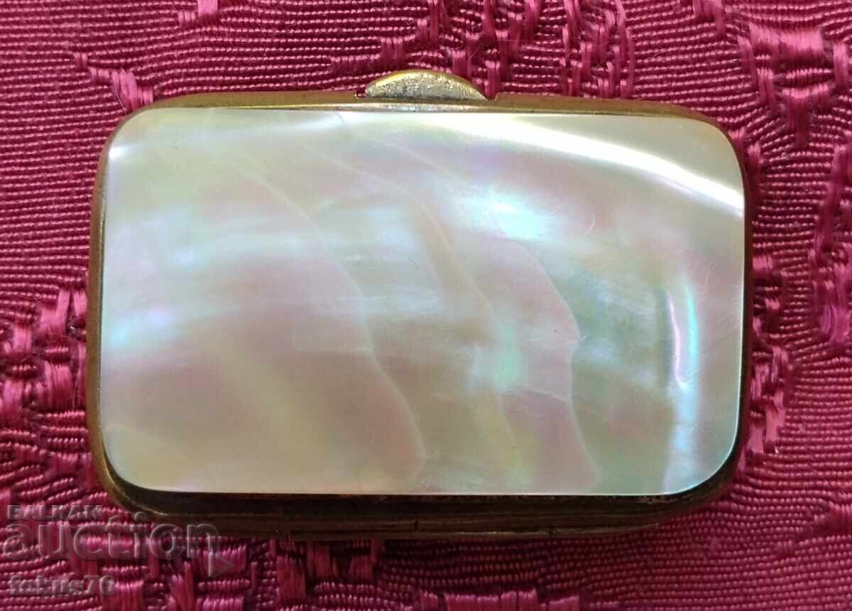 Collectible miniature purse box sedef 19th c