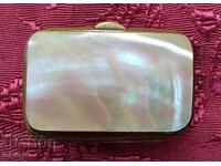 Collectible miniature purse box sedef 19th c