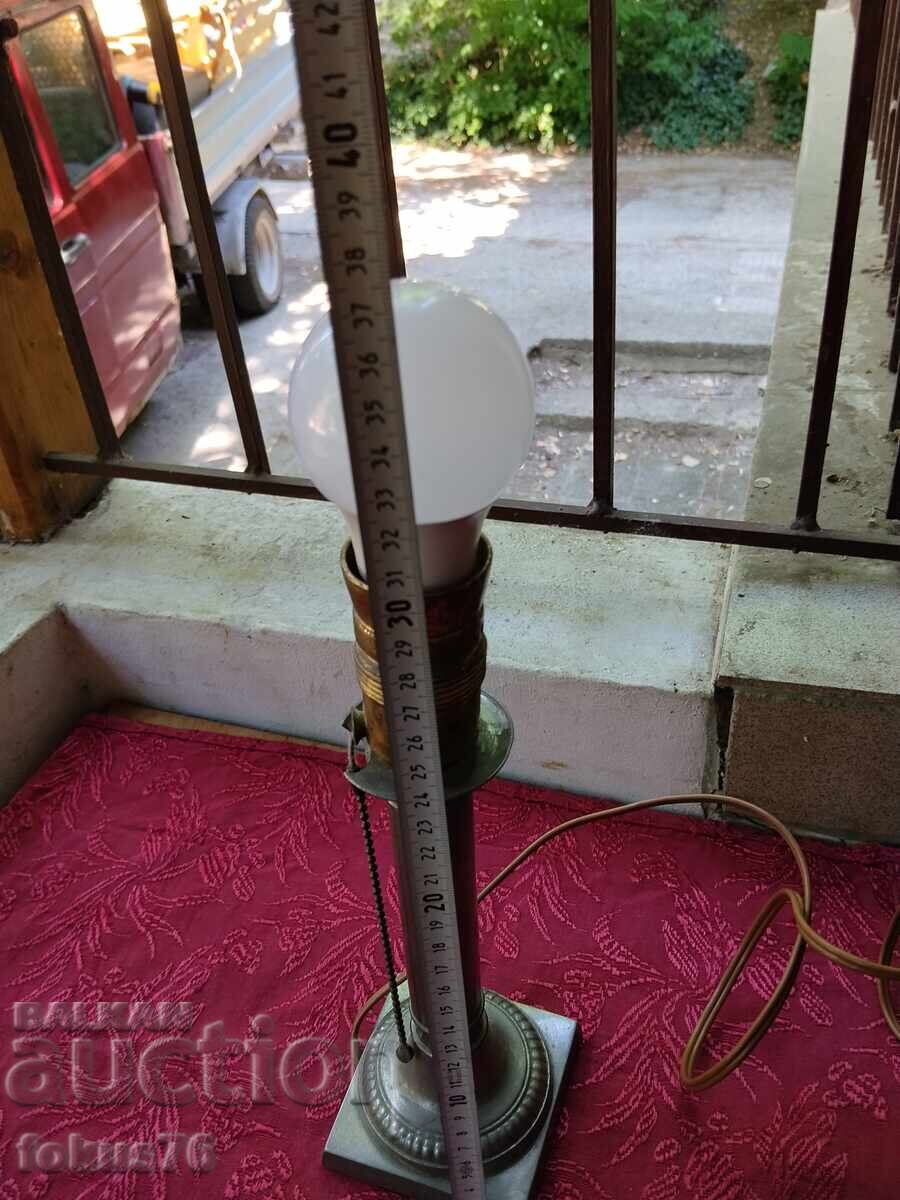 Стара антикварна нощна лампа с шнур и месингова фасунка - 7 Стара антикварна нощна лампа с шнур и месингова фасунка - 7