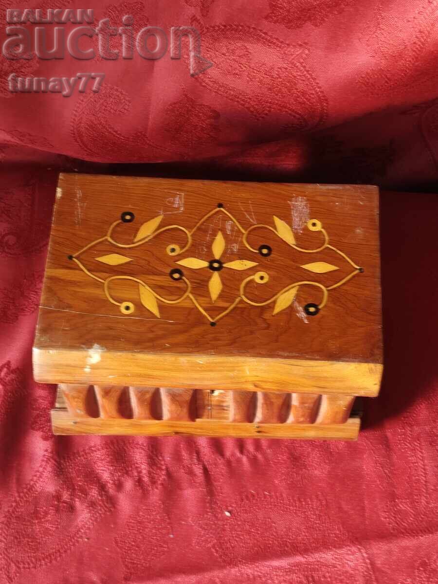 Vintage solid wood box with