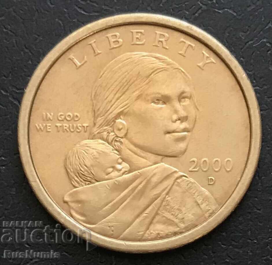 USA. 1 dollar 2000 (D). Sacagawea dollar USA. 1 dollar 2000 (D). Sacagawea dollar