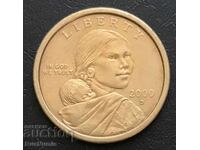 USA. 1 dollar 2000 (D). Sacagawea dollar