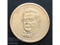 USA. 1 dollar 2010 (D). Millard Fillmore