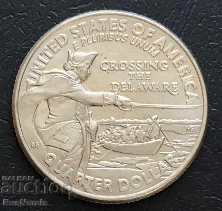 USA. Quarter dollar 2021 (P). Crossing the Delaware USA. Quarter dollar 2021 (P). Crossing the Delaware
