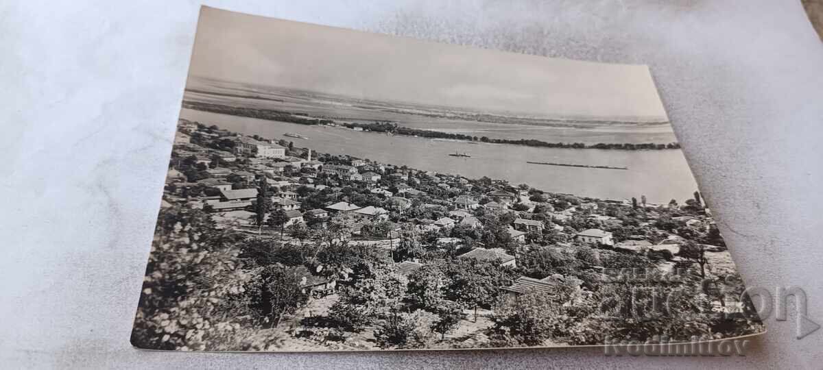 Пощенска картичка Оряхово Общ изглед с река Дунав 1961