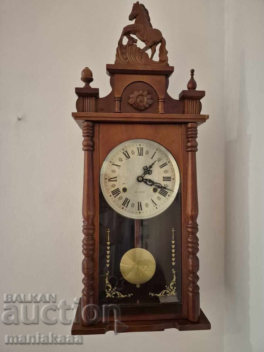 Μηχανικό επιτοίχιο ρολόι με εκκρεμές και μηχανισμό ελατηρίου - 5 Μηχανικό επιτοίχιο ρολόι με εκκρεμές και μηχανισμό ελατηρίου - 5