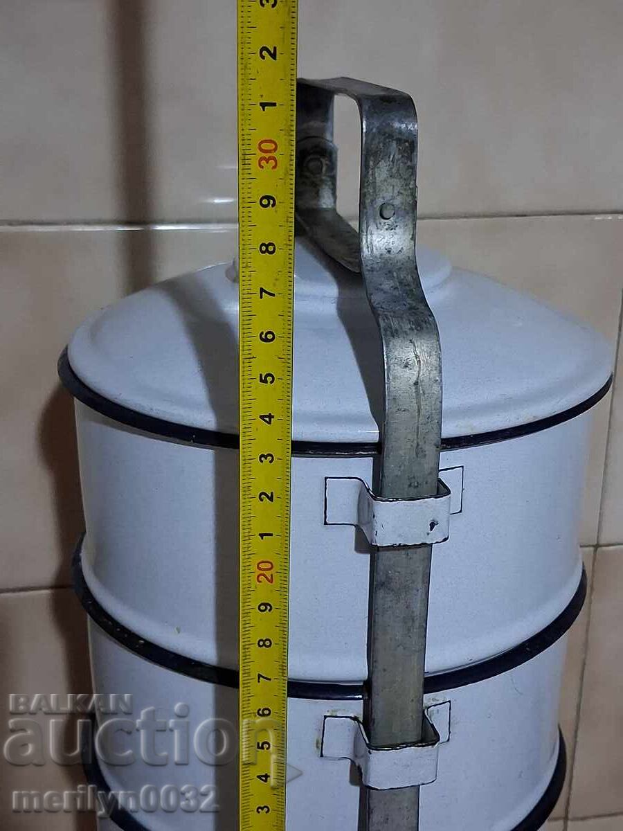 Δημοπρασία Κανάτες για φαγητό 3 τεμάχια σεφερίτας μεταλλικό σμάλτο αγγείου NRB
