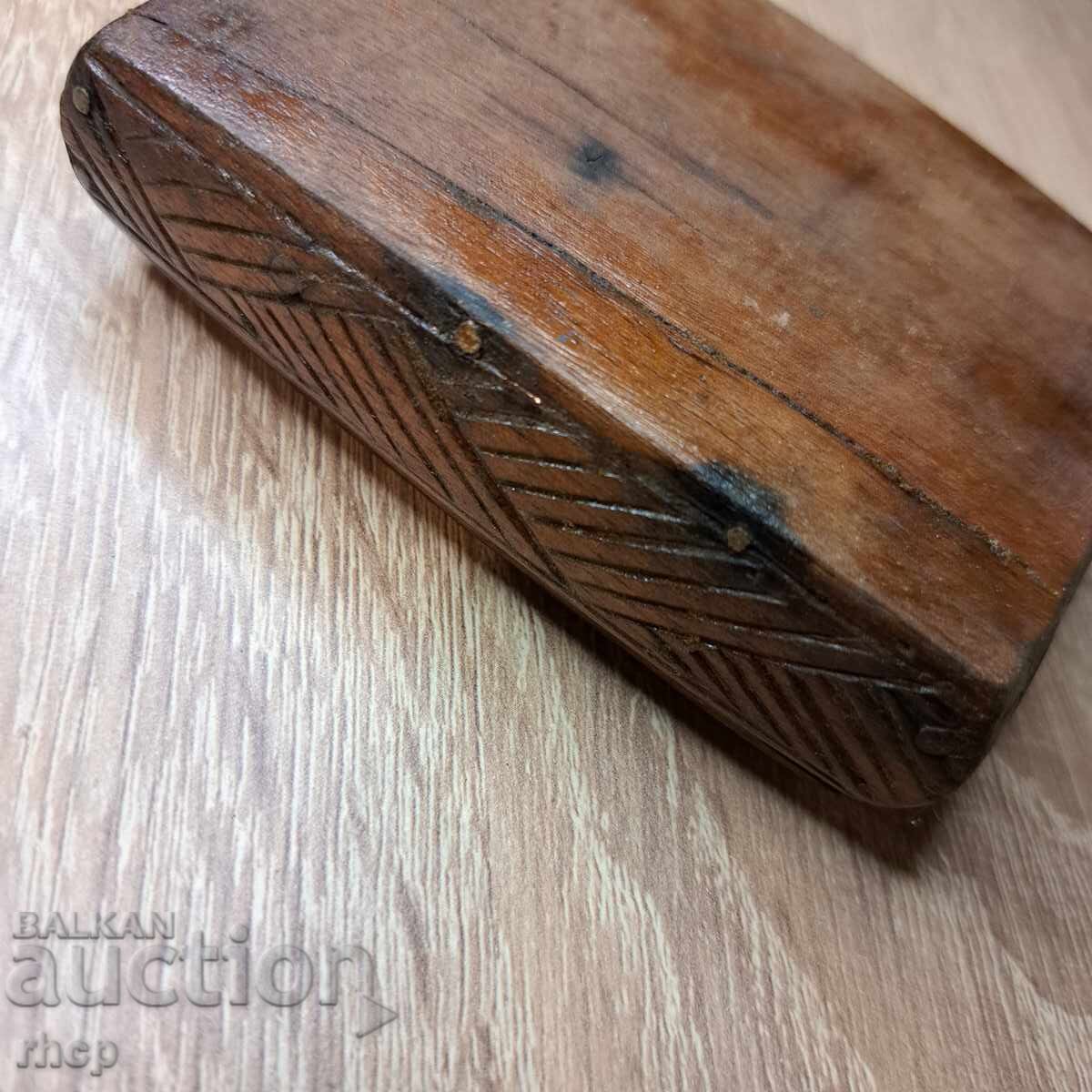 1916 trench art wooden cigarette case WWI - 6