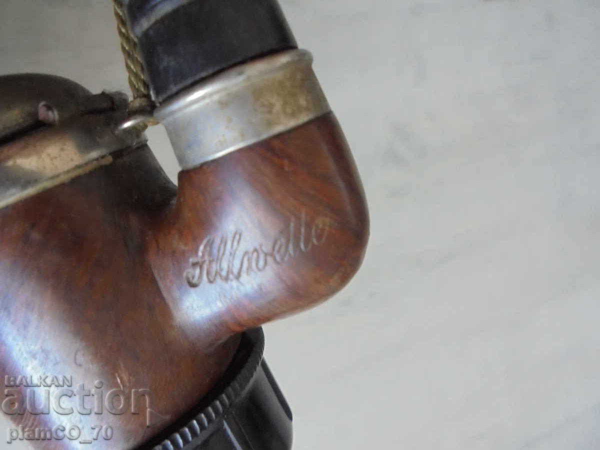 No. 8700 Antique wooden hunting pipe with a lid - 5 No. 8700 Antique wooden hunting pipe with a lid - 5