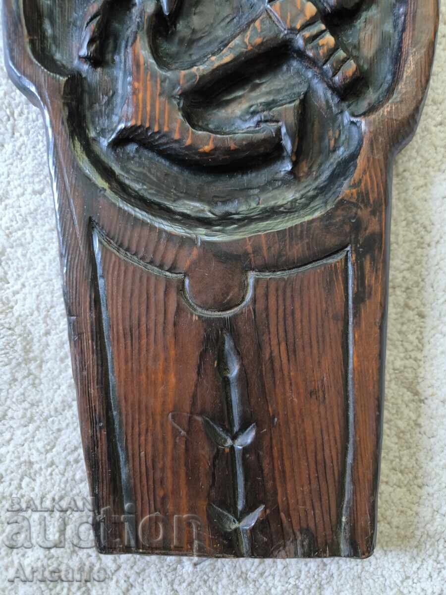 Licitație Sculptură în lemn cu stema Forțelor Navale ale SUA Licitație Sculptură în lemn cu stema Forțelor Navale ale SUA