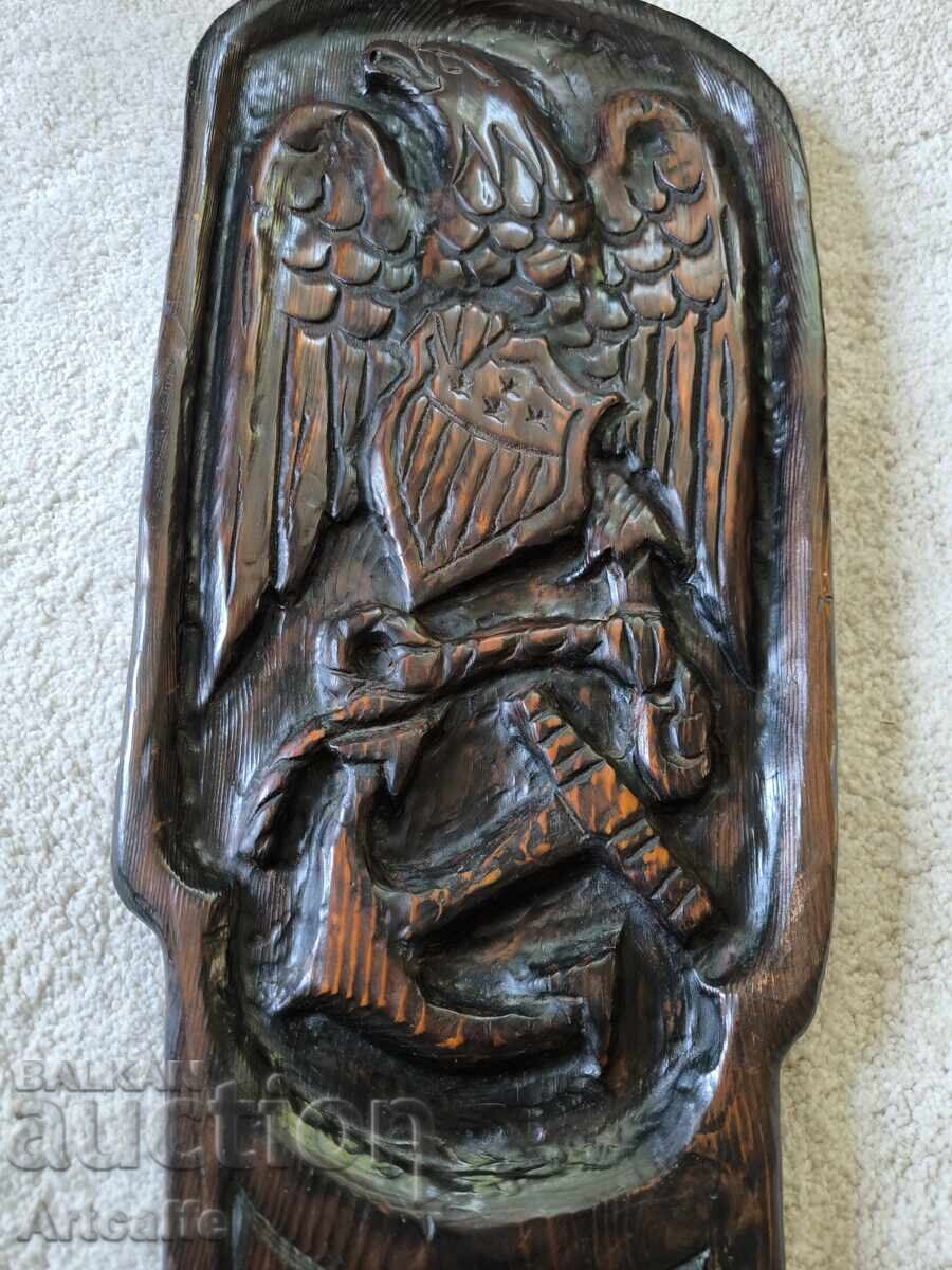 Sculptură în lemn cu stema Forțelor Navale ale SUA - 5 Sculptură în lemn cu stema Forțelor Navale ale SUA - 5