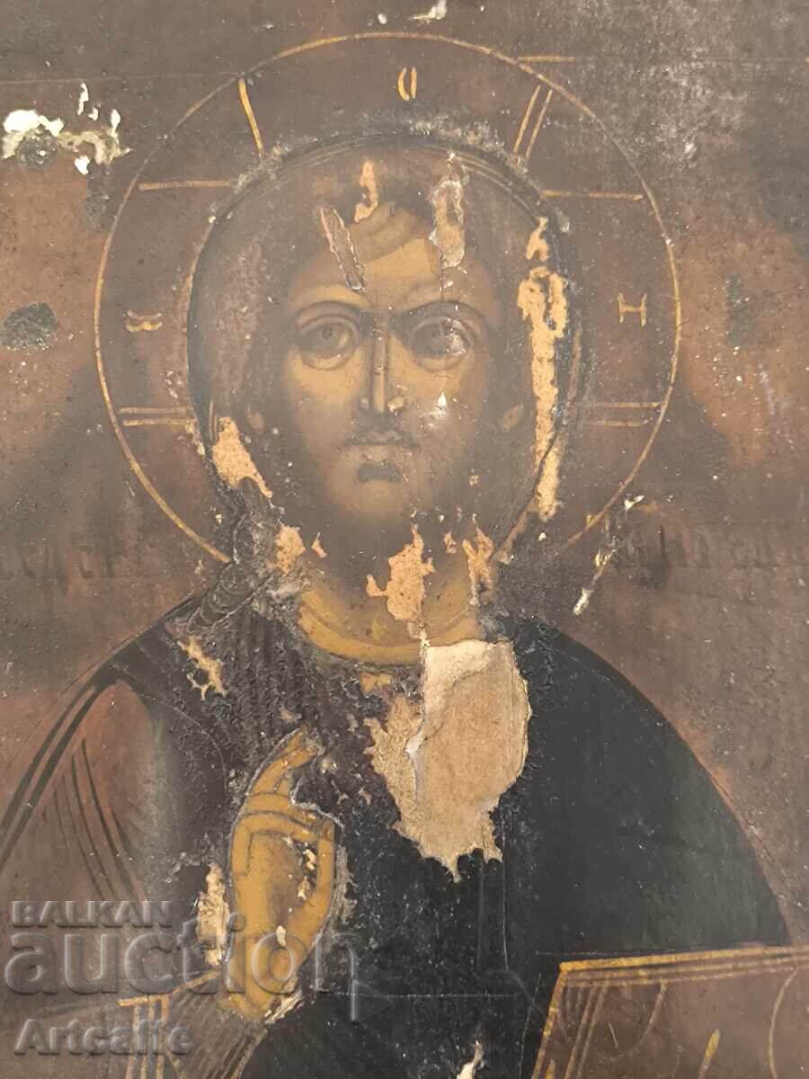 Orthodox icon "Christ Pantocrator" with original oklad - 5