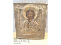 Orthodox icon "Christ Pantocrator" with original oklad