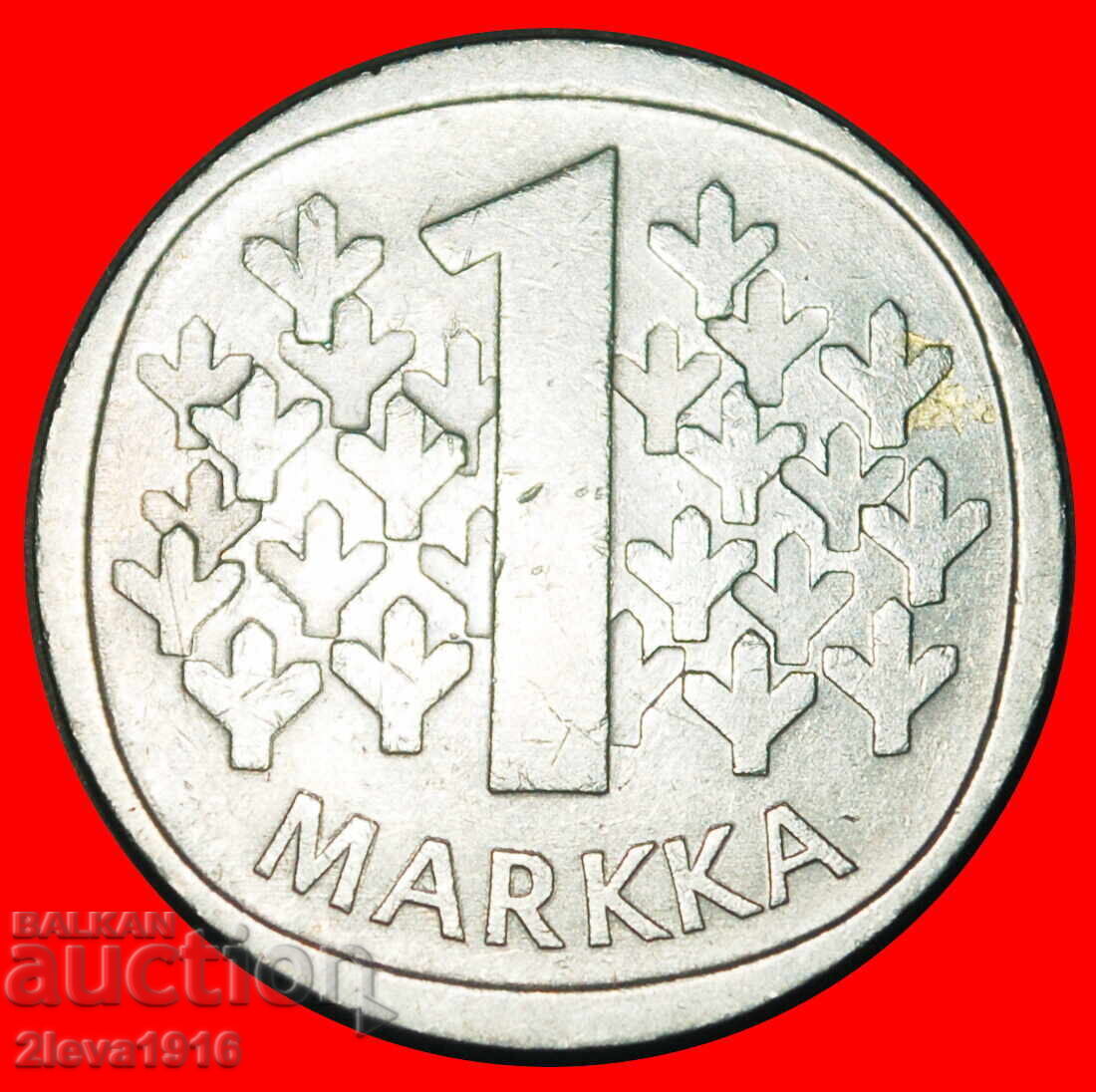 Ⰺ LION (1964-1993): FINLAND ★ 1 MARK 1974S NOT SILVER! A r1!