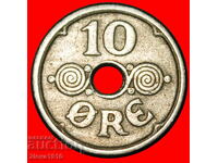 Ⰺ HOLE (1924-1947):DENMARK★10 ORE 1926 CHRISTIAN X 1912-1947