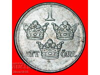 Ⰺ IRON (1942-1950): SWEDEN★ 1 ORE 1947! GUSTAV V (1907-1950)