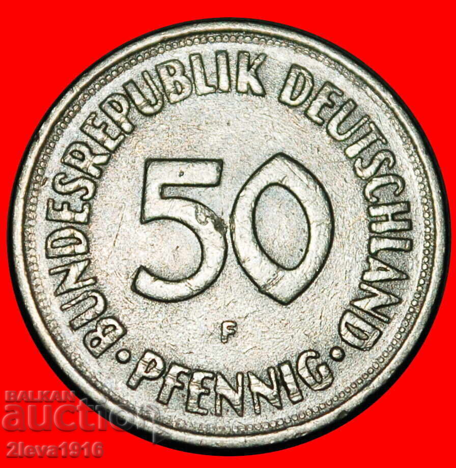 NU ESTE COMUNISTĂ 1949-2001: GERMANIA★50 PFENNIG 1968F BADEN-
