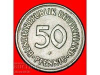 NU ESTE COMUNISTĂ 1949-2001: GERMANIA★50 PFENNIG 1968F BADEN-