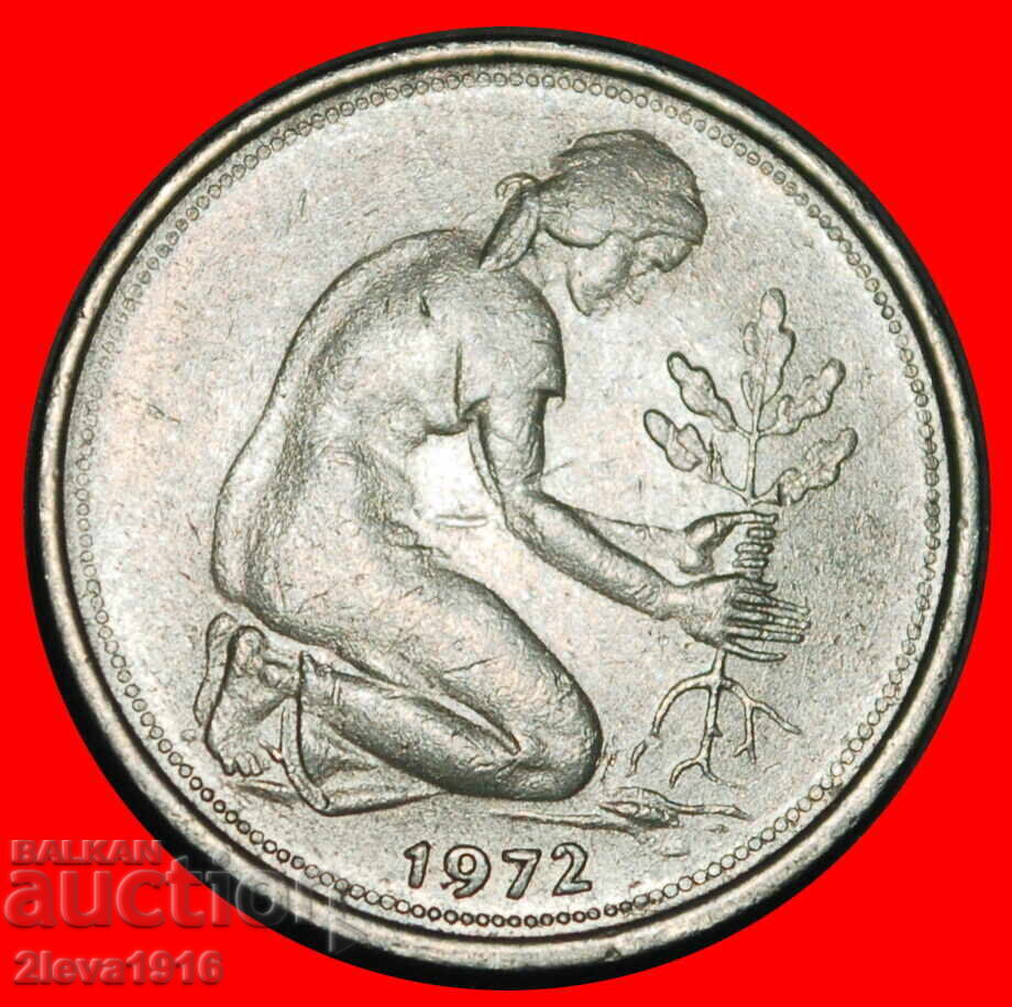 НЕ Е КОМУНИСТИЧЕСКА 1949-2001: ГЕРМАНИЯ★50 ПЕНИГА 1972F БАДЕН- с цена € 1.24 | 2.43 лв.