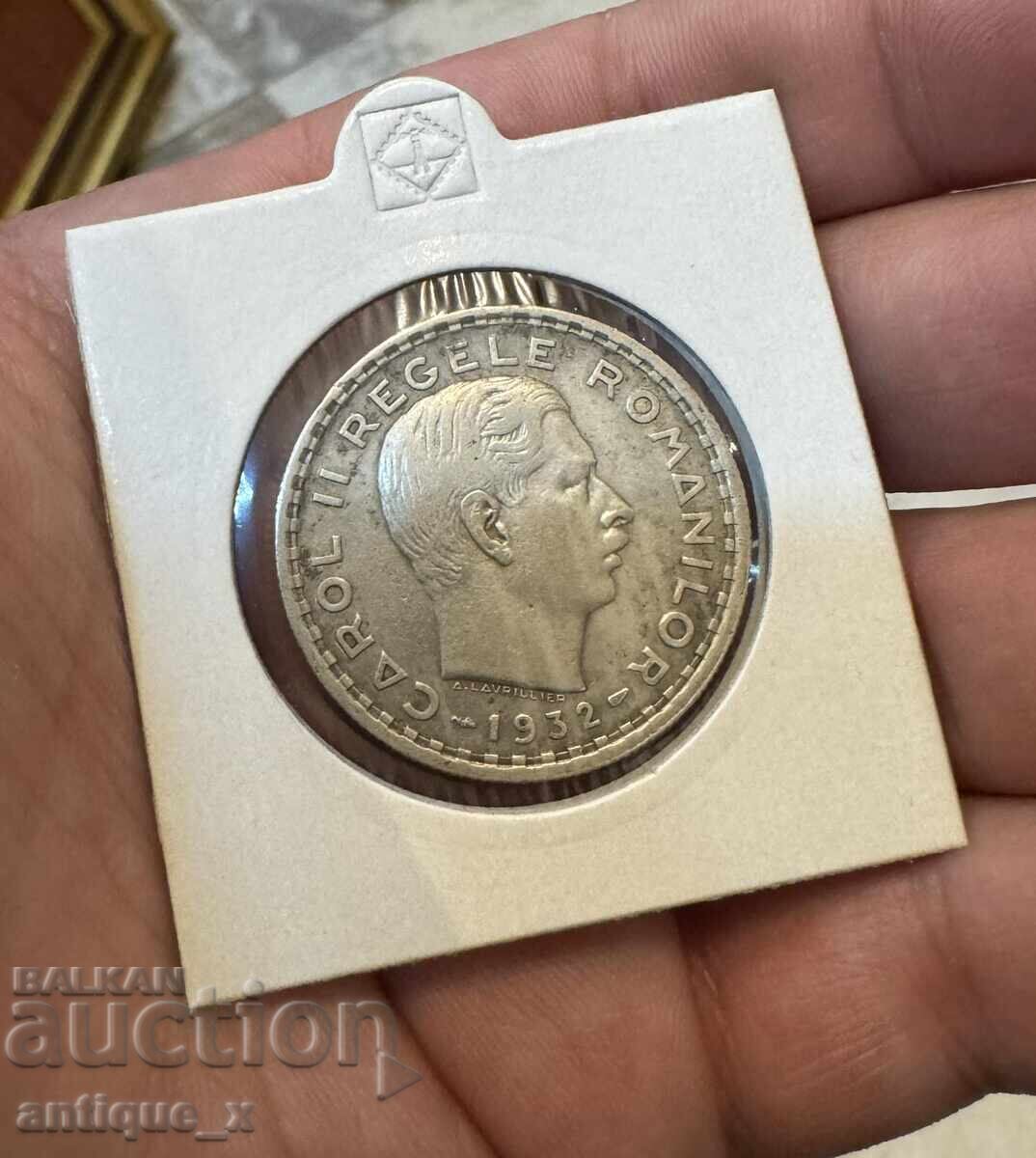 Румъния-100 леи 1932-рядка емисия-Париж-Карол II-сребро с цена € 600.00 | 1173.50 лв.