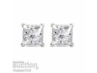 Σκουλαρίκια με Μοϊσανίτη Princess 1.2ct