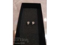 Earrings with 6mm Zircons