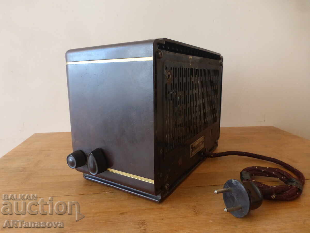 Licitație Radio cu lămpi din bachelită Philips 1943 WW2 Tuner