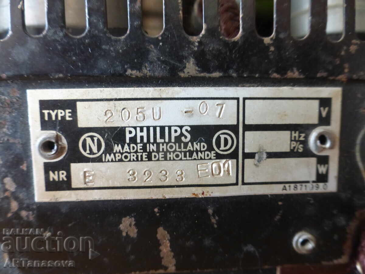 Radio cu lămpi din bachelită Philips 1943 WW2 Tuner - 6