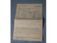 1950 Γερμανία Ναζιστικό έγγραφο χάρτης σφραγίδας