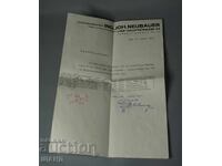 1942 Γερμανία Ναζιστικό έγγραφο χάρτης σφραγίδες σφραγίδα σβάστικα