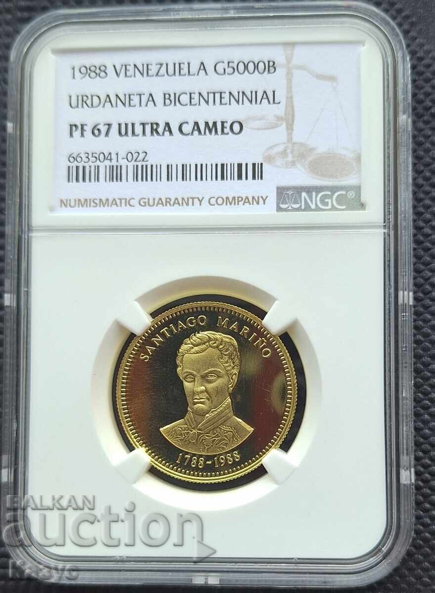 Златна монета 5 000 боливара Венецуела с цена € 1000.00 | 1955.84 лв.