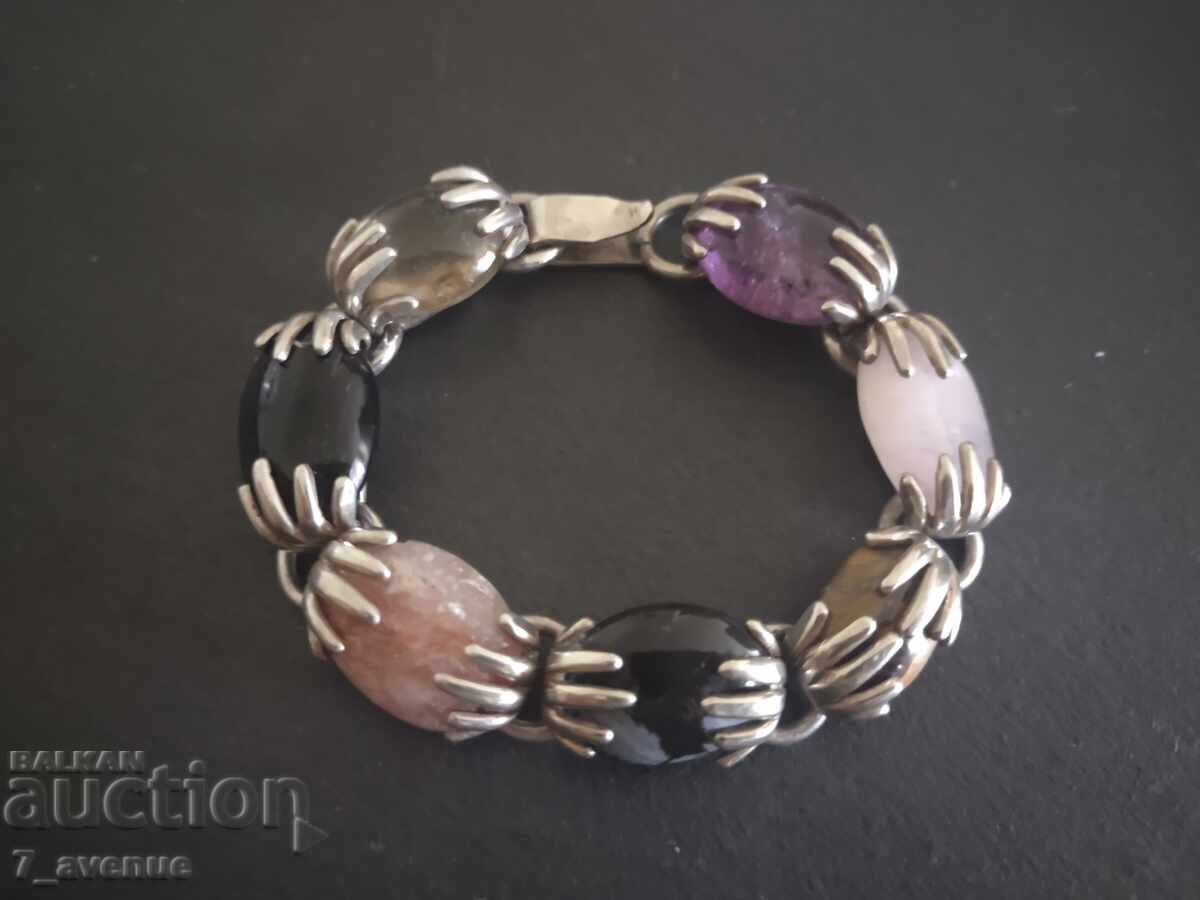Delivery of Silver bracelet, natural stones, original design